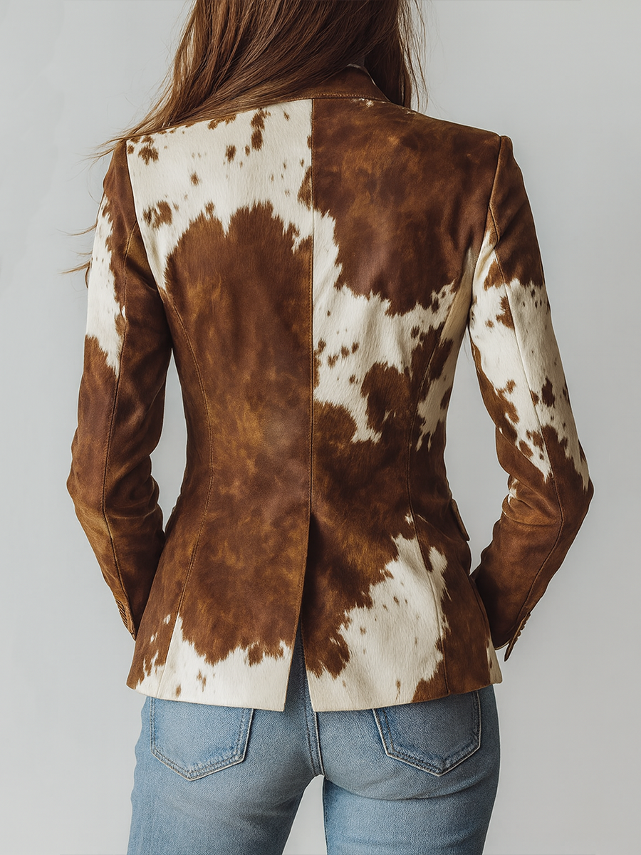 Verity – Cowhide Print Tailored Blazer