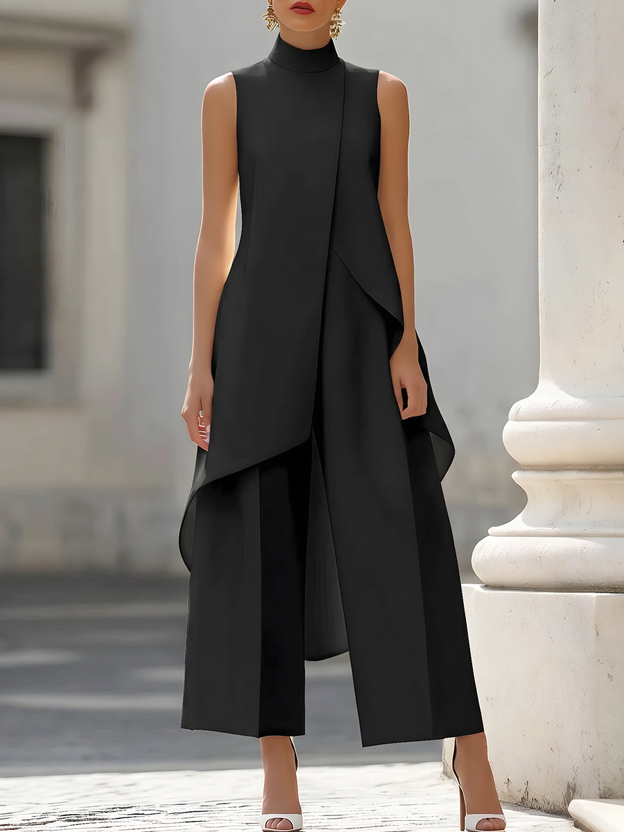 Tabitha – Asymmetric Panel Wide-Leg Set