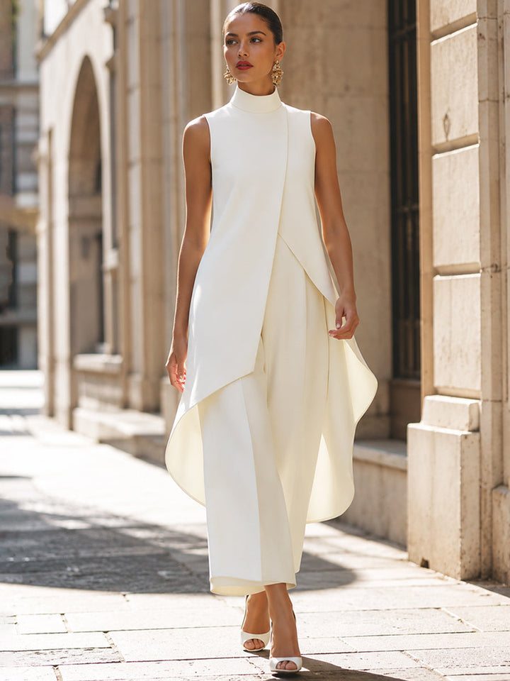 Tabitha – Asymmetric Panel Wide-Leg Set