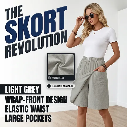 Lowri – Relaxed Wide Leg Casual Shorts