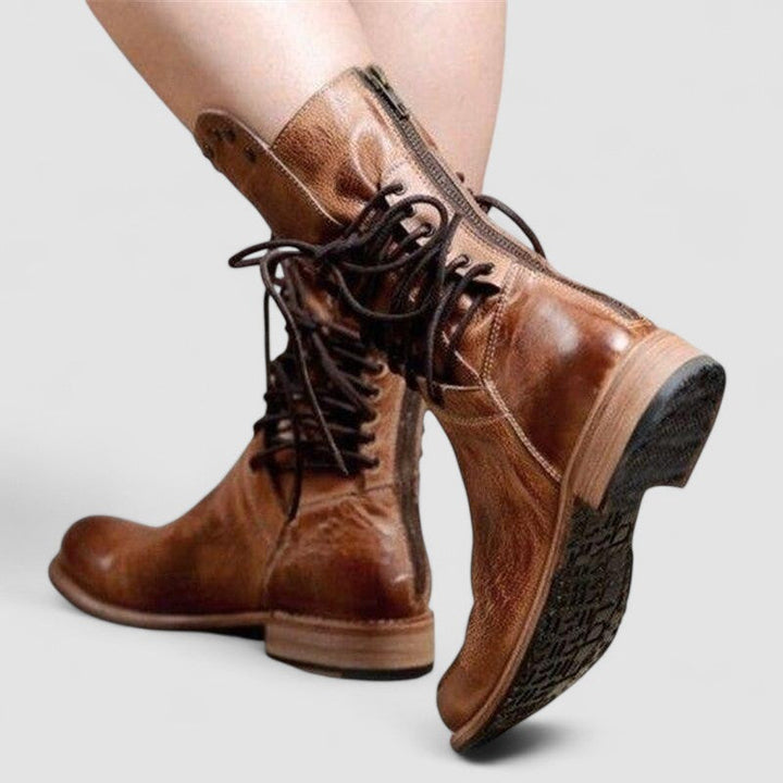 Delyth – Lace-Up Western Boots