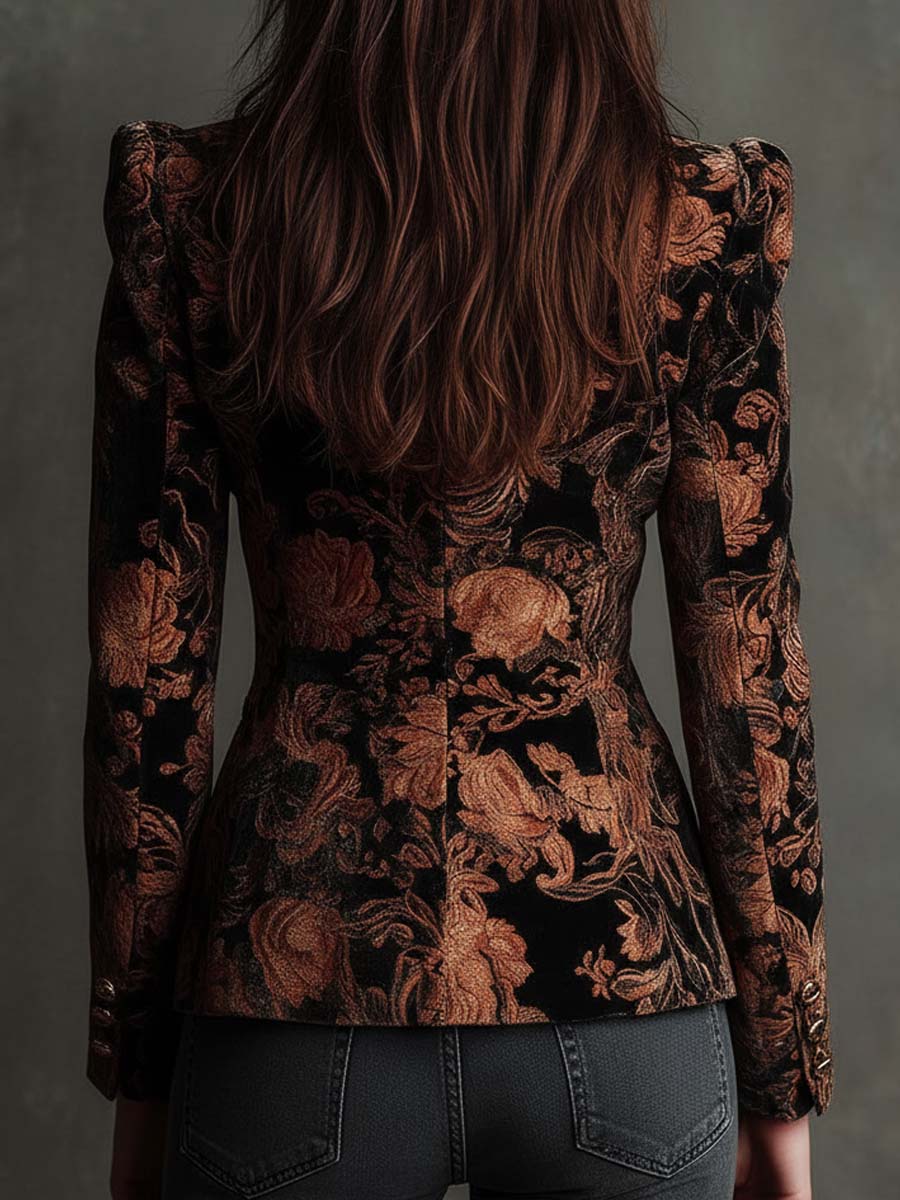 Mairead – Baroque Floral Tailored Blazer