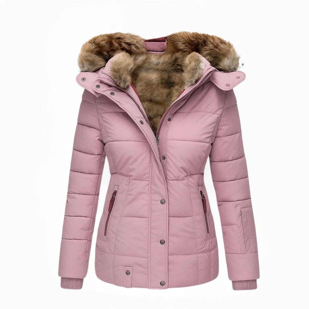Saskia – Faux-Fur-Lined Hooded Winter Coat