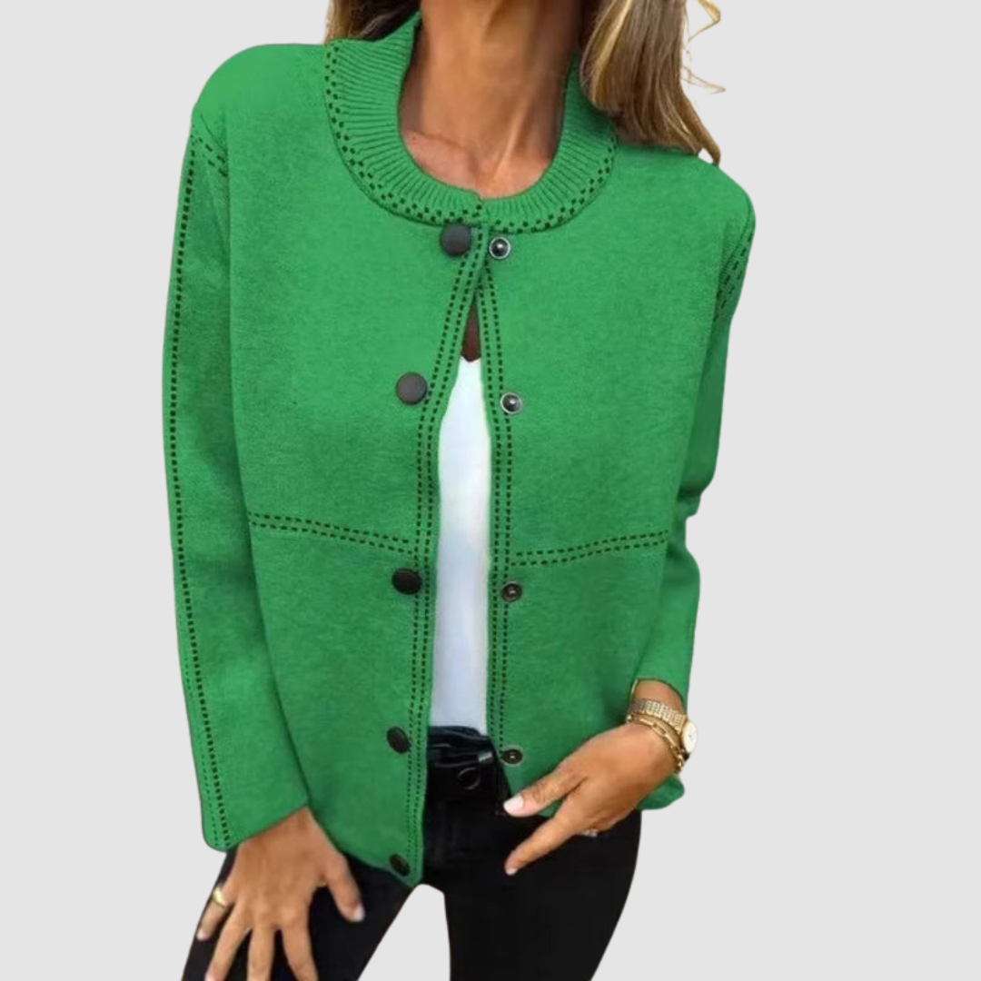 Christine – Button-Front Knit Cardigan