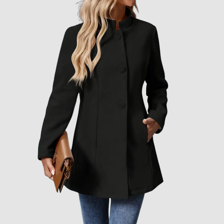 Annette – Timeless Elegant Stand Collar Coat