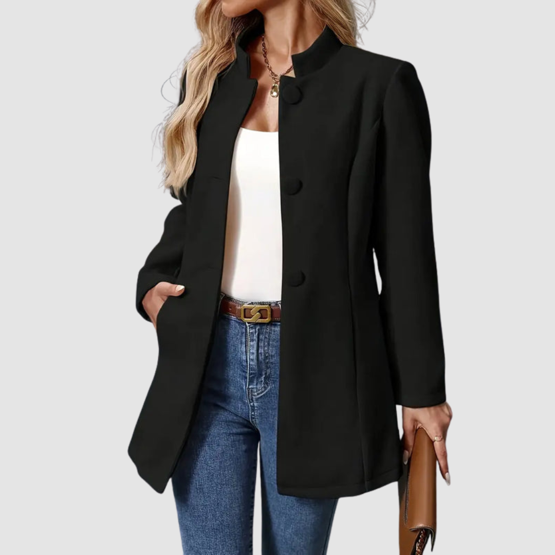 Annette – Timeless Elegant Stand Collar Coat