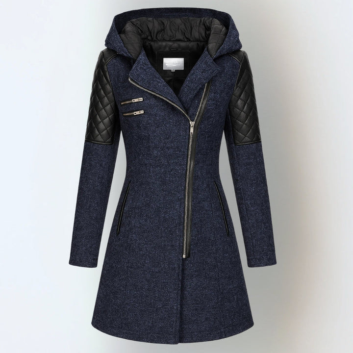 Veronica – Hooded Quilted Panel Winter Coat