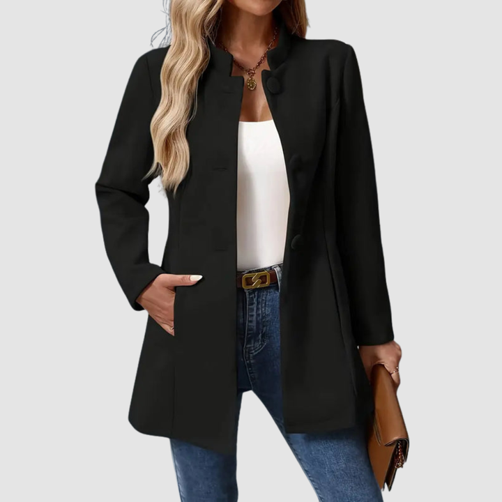 Annette – Timeless Elegant Stand Collar Coat