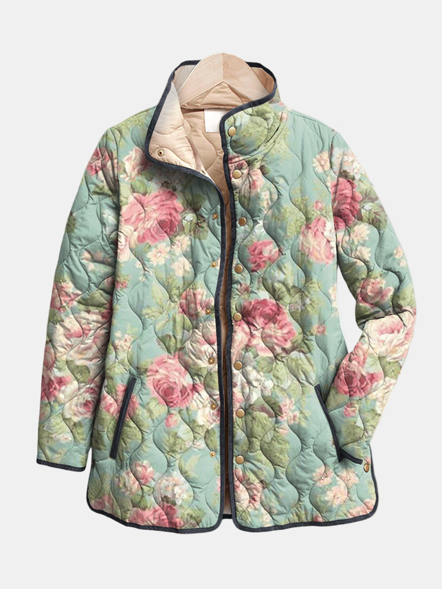 Polly – Quilted Floral Print Jacket