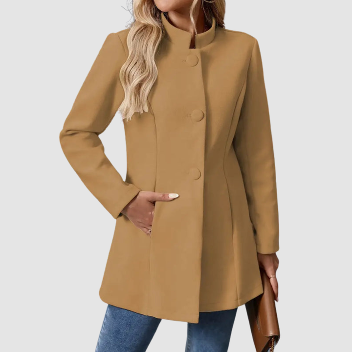 Annette – Timeless Elegant Stand Collar Coat