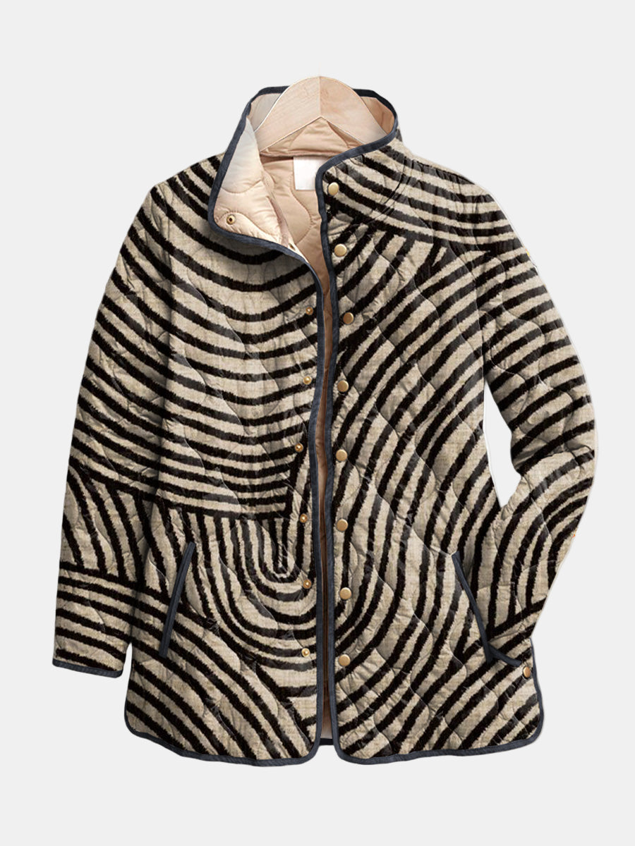 Freda – Quilted Animal Print Jacket