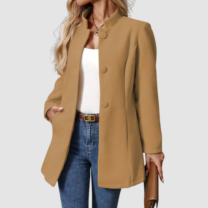 Annette – Timeless Elegant Stand Collar Coat