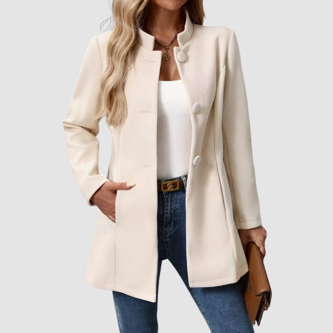 Annette – Timeless Elegant Stand Collar Coat