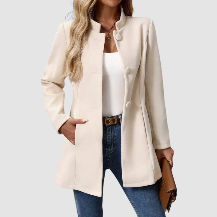 Annette – Timeless Elegant Stand Collar Coat