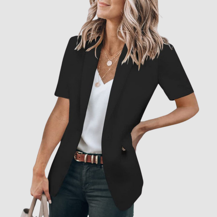 Nesta – Short Sleeve Open Front Blazer