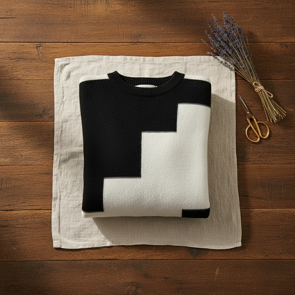 Clemency – Geometric Block Knit Jumper