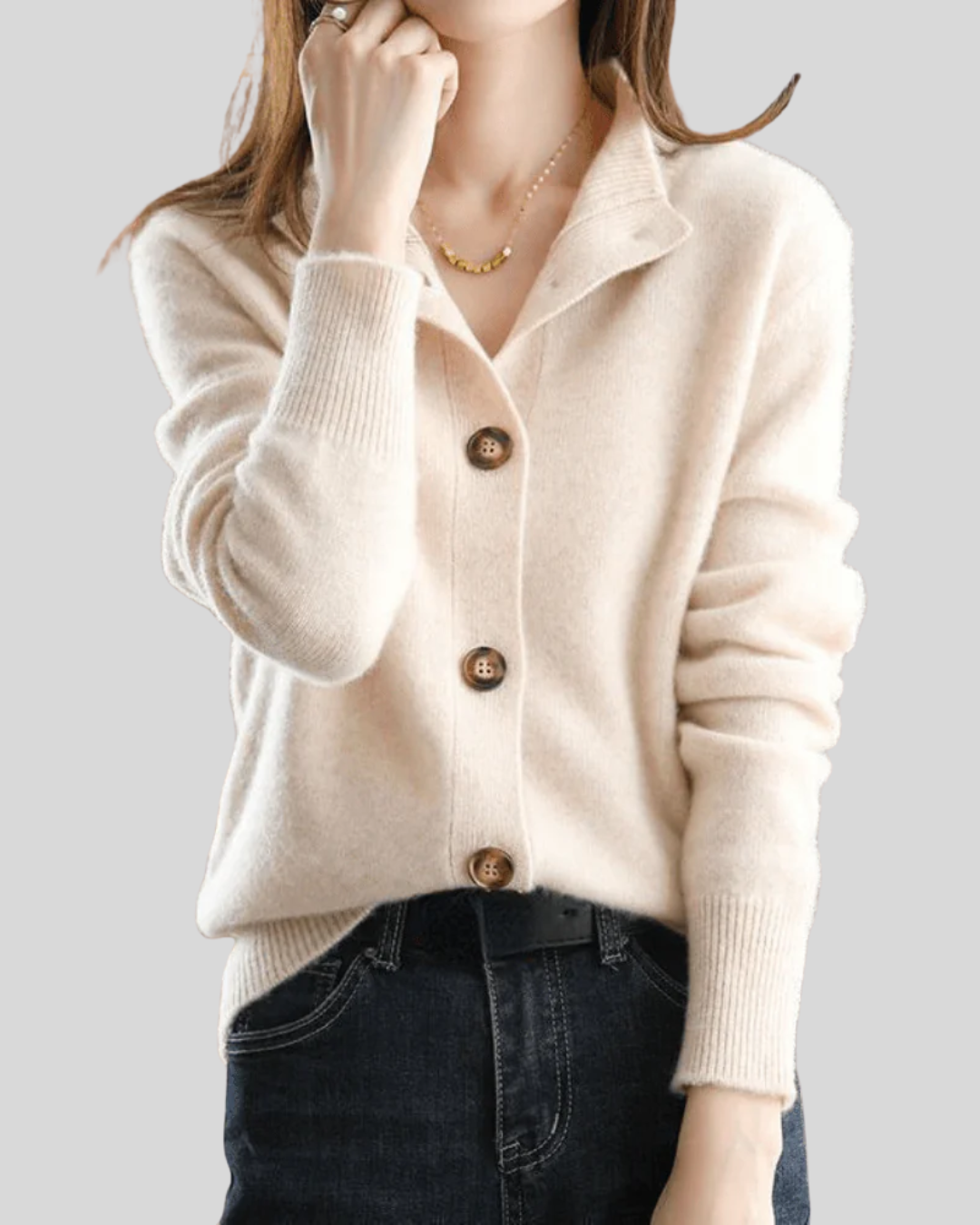 Maisie – Retro-Style Button-Down Knit Cardigan