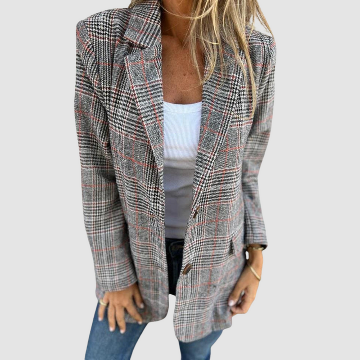 Jacqueline – Plaid Tailored Winter Blazer
