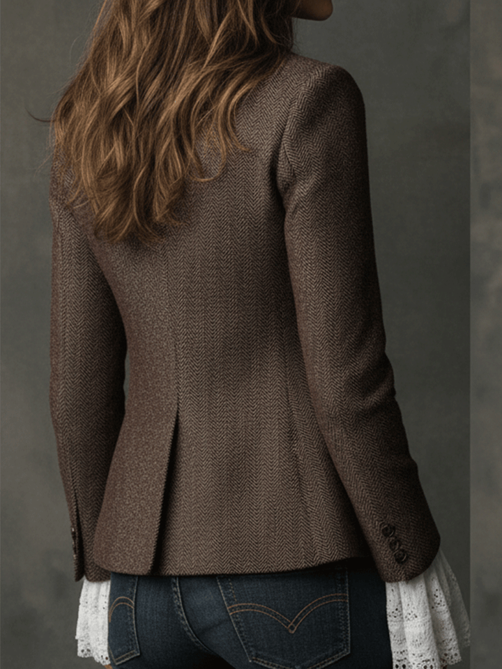 Leonora – Tailored Tweed-Look Structured Blazer