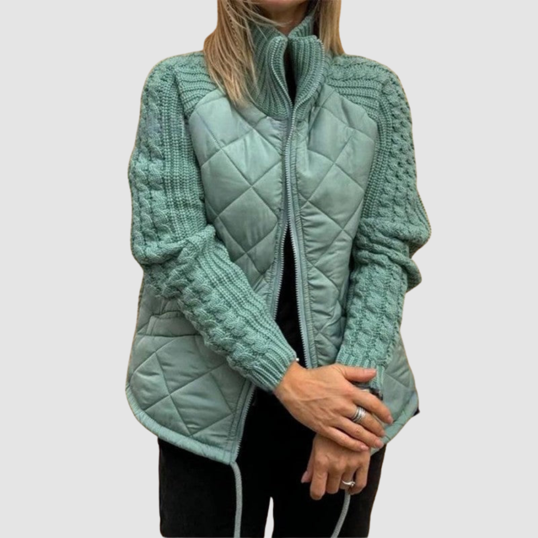 Felicity – Quilted Patchwork Knit Sleeve Jacket