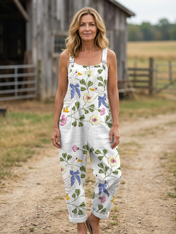 Magnolia | Floral-Print Dungarees