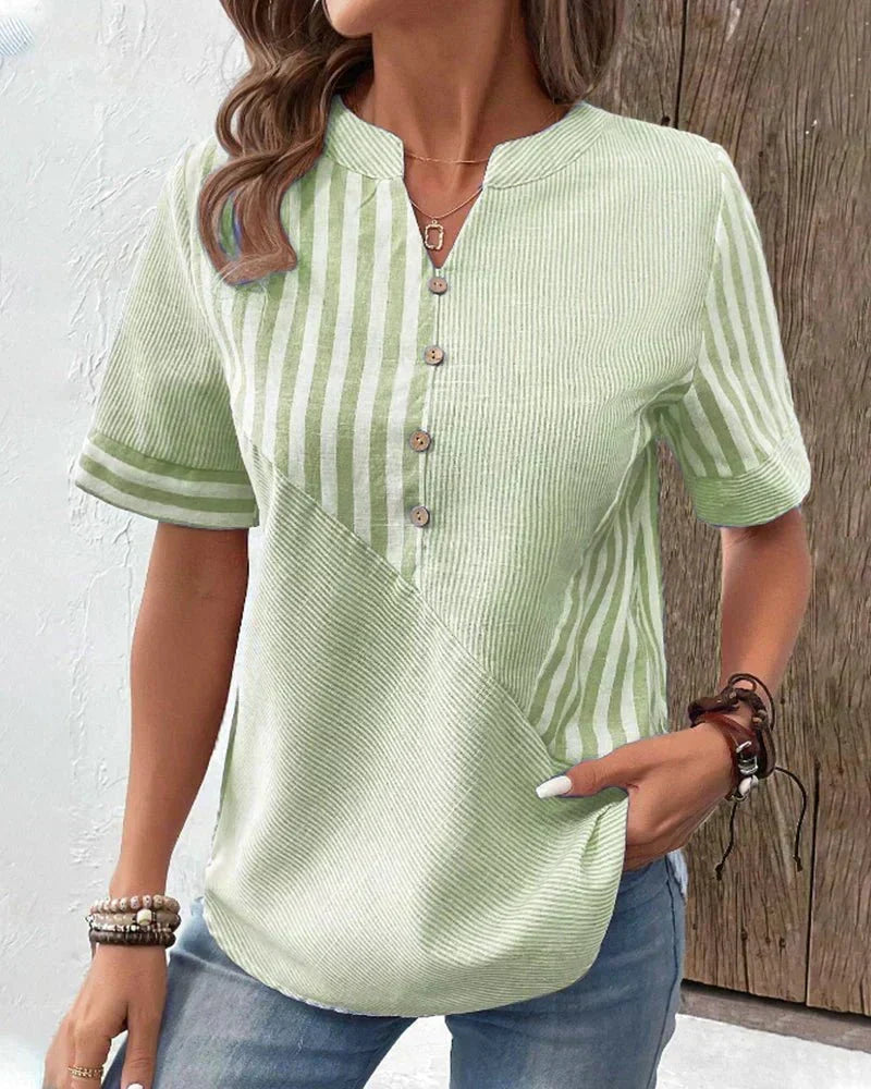 Rayna | Soft Striped Blouse