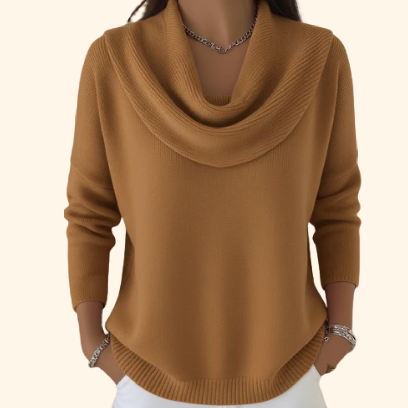 Jacinta – Cowl Neck Knit Jumper