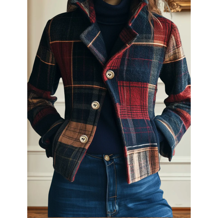 Yvonne – Classic Plaid Tailored Jacket