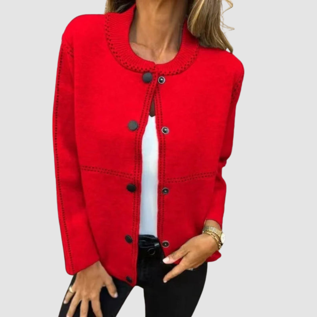 Christine – Button-Front Knit Cardigan