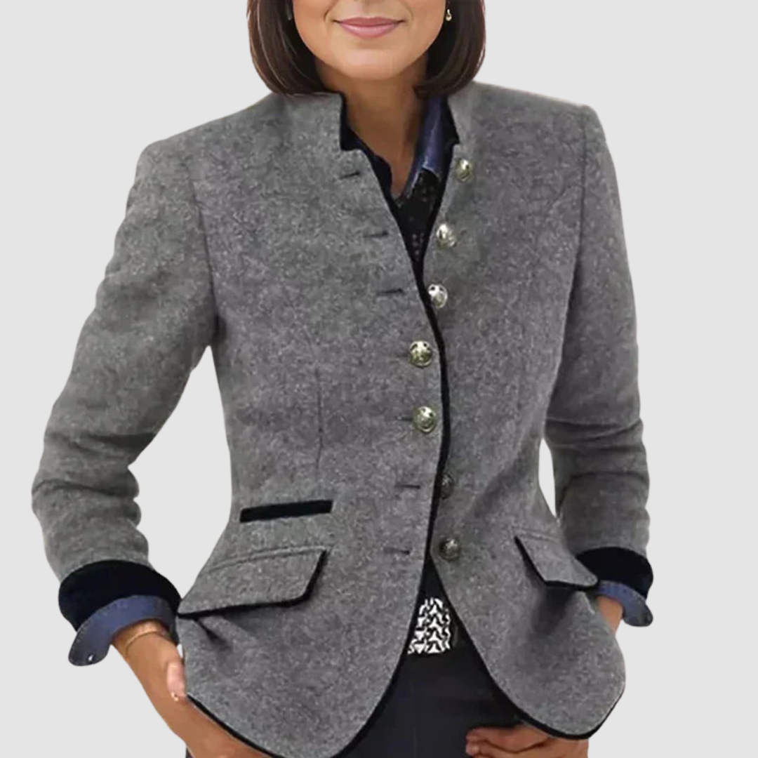 Millicent – Timeless Tailored Stand Collar Blazer