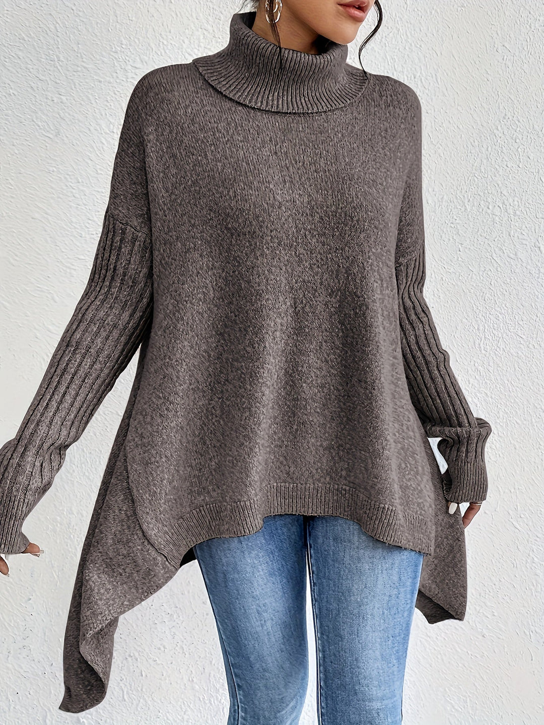 Nicola – Oversized Turtleneck Knit Jumper