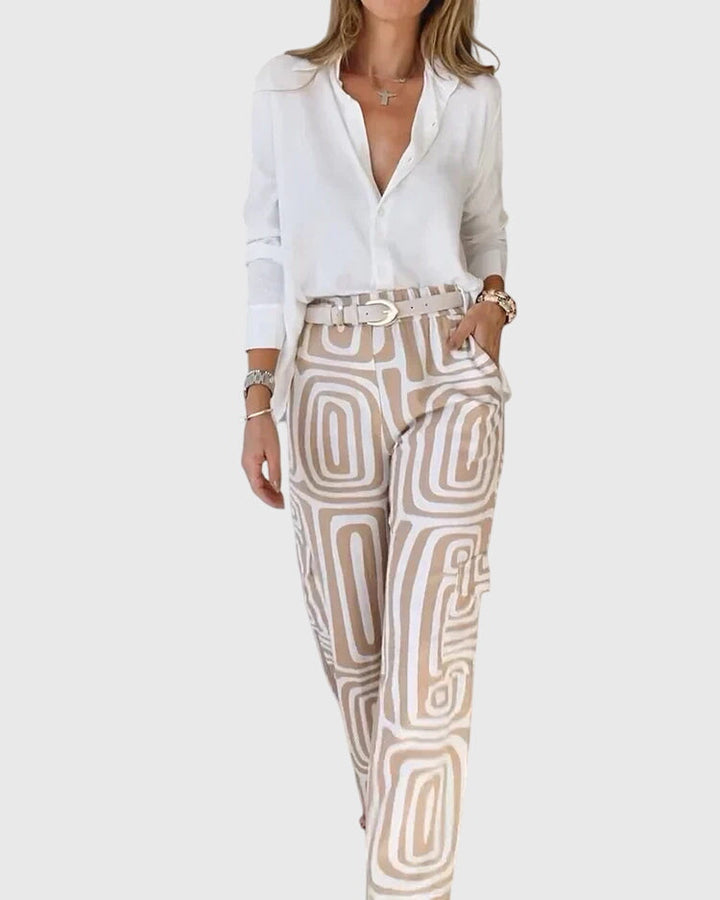 Averie | Stylish Trousers + Free Blouse & Belt