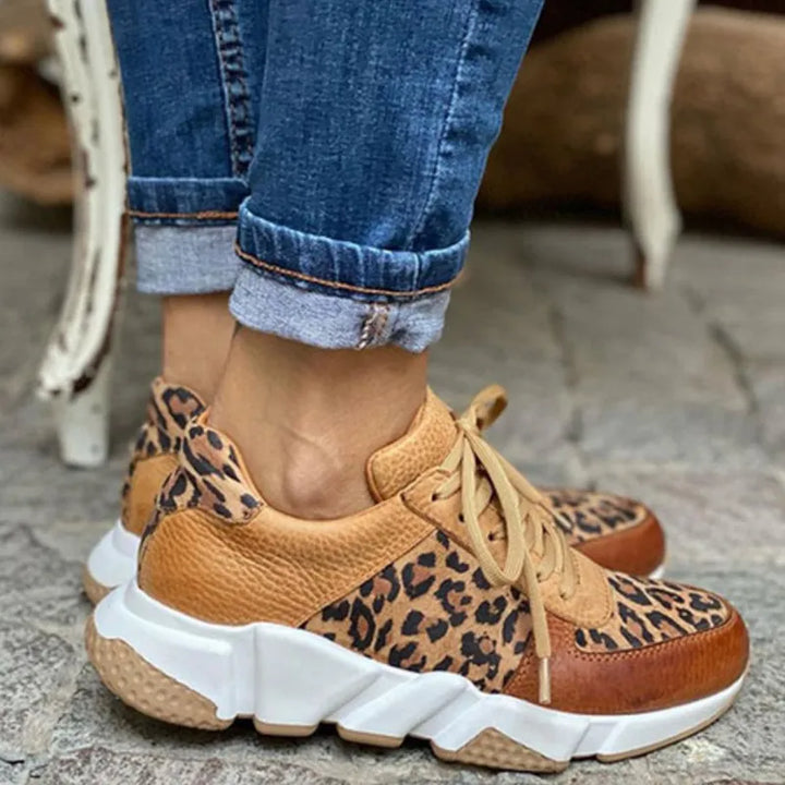 Zeenat | Comfortable Leopard Trainers