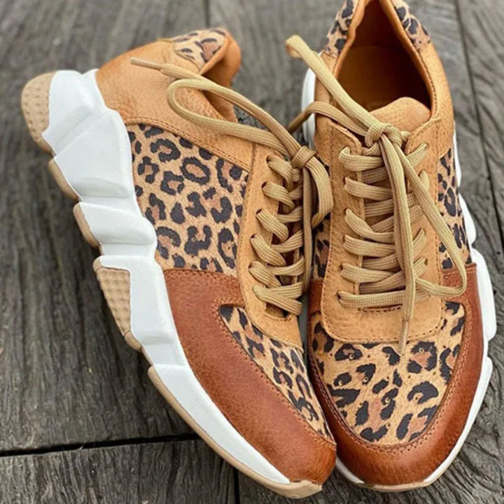 Zeenat | Comfortable Leopard Trainers