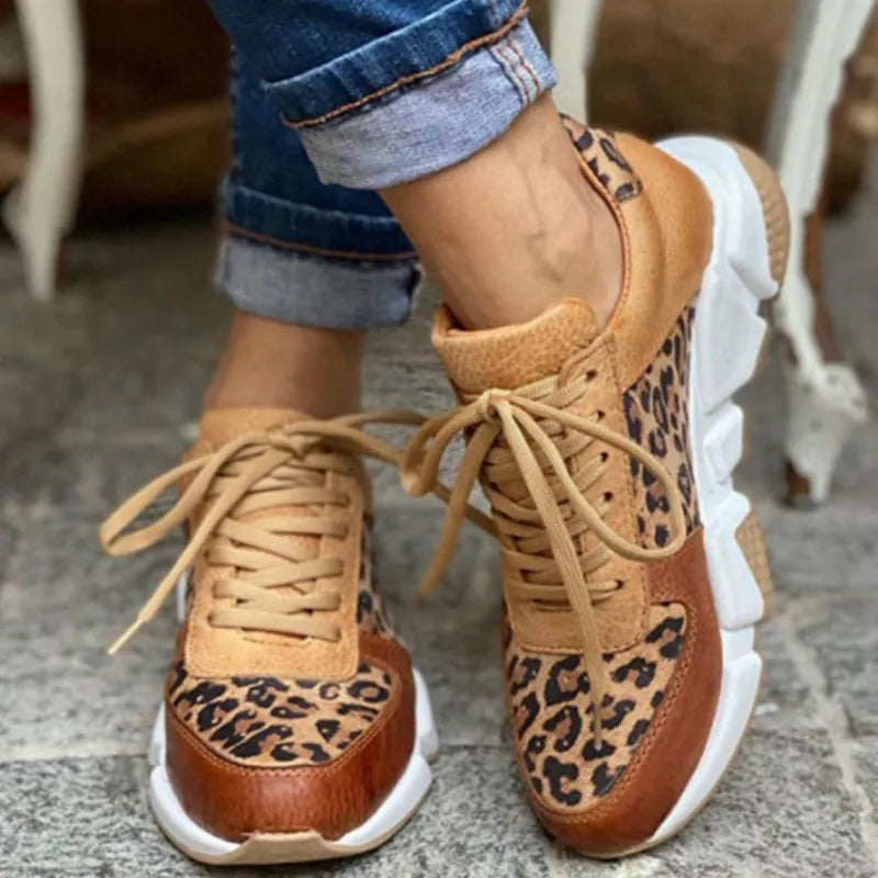 Zeenat | Comfortable Leopard Trainers