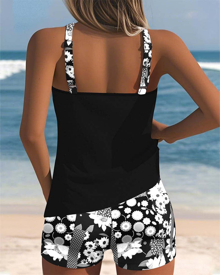 Della | Floral Two-Piece Swim Set