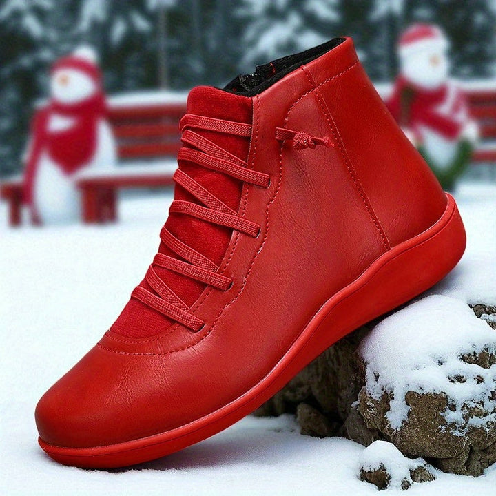 Mavis – Lace-Up Ankle Boots with Side Zip