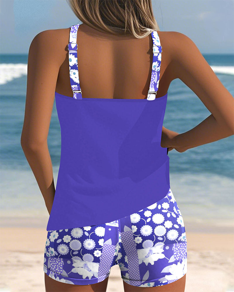 Della | Floral Two-Piece Swim Set