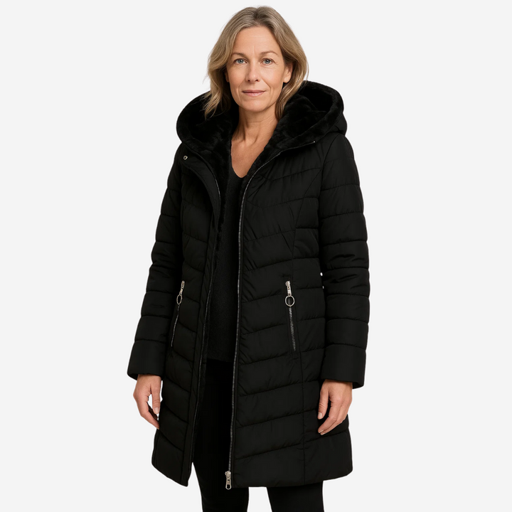 Ida – Quilted Faux-Fur-Lined Hooded Coat