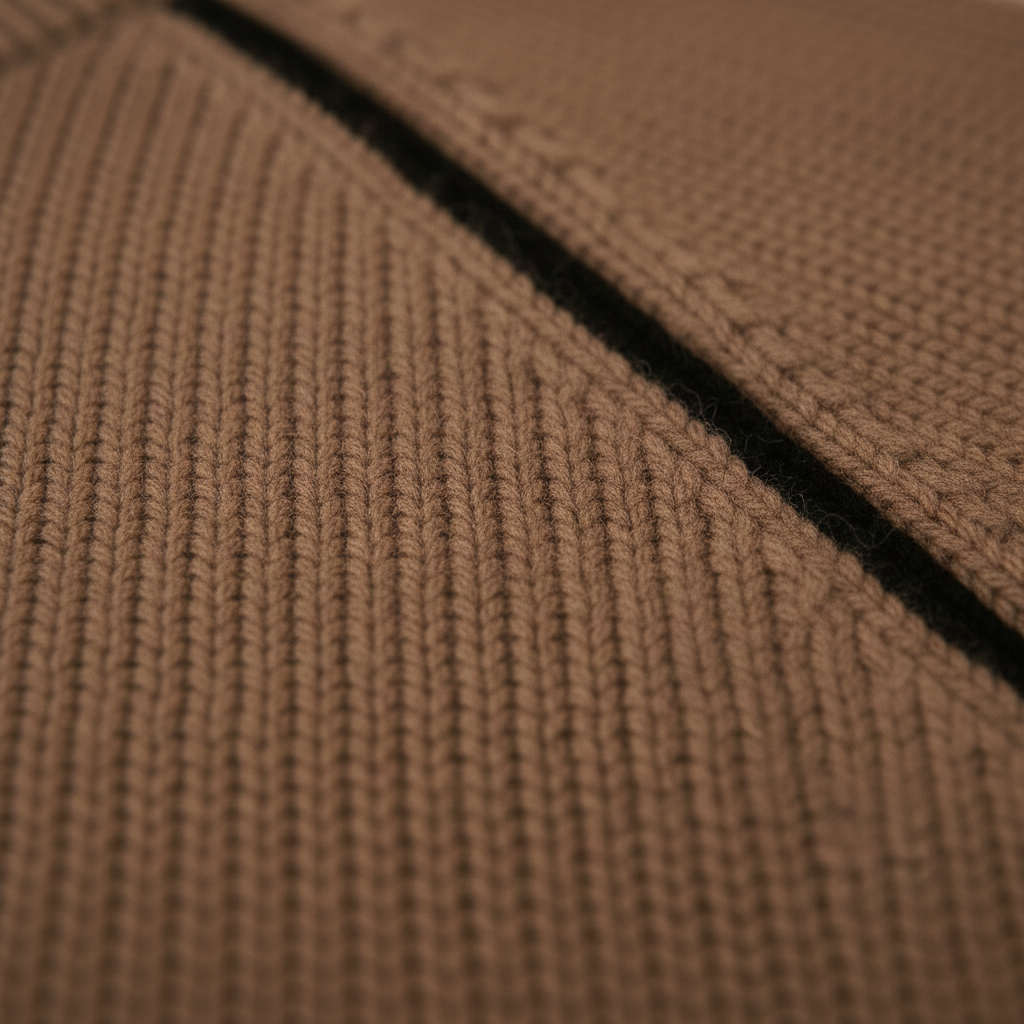 Blodwen – Ribbed Turtleneck Jumper with Contrast Trim