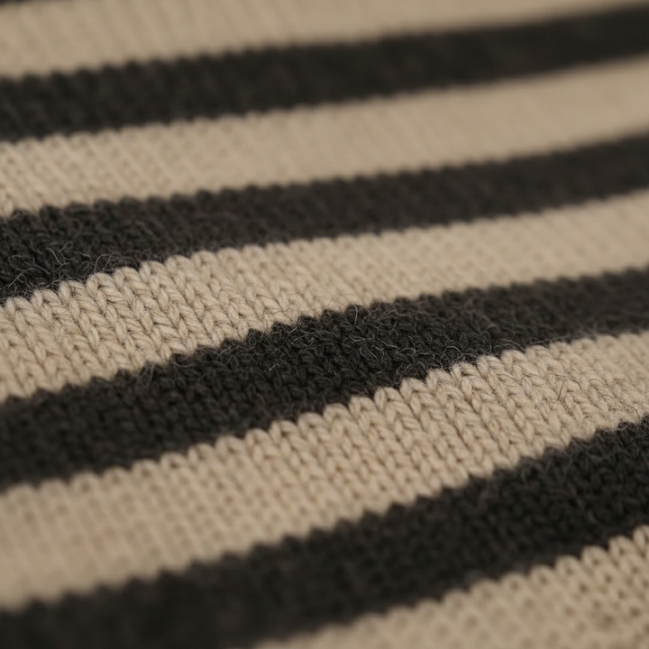 Glenda – Striped Turtleneck Knit Jumper