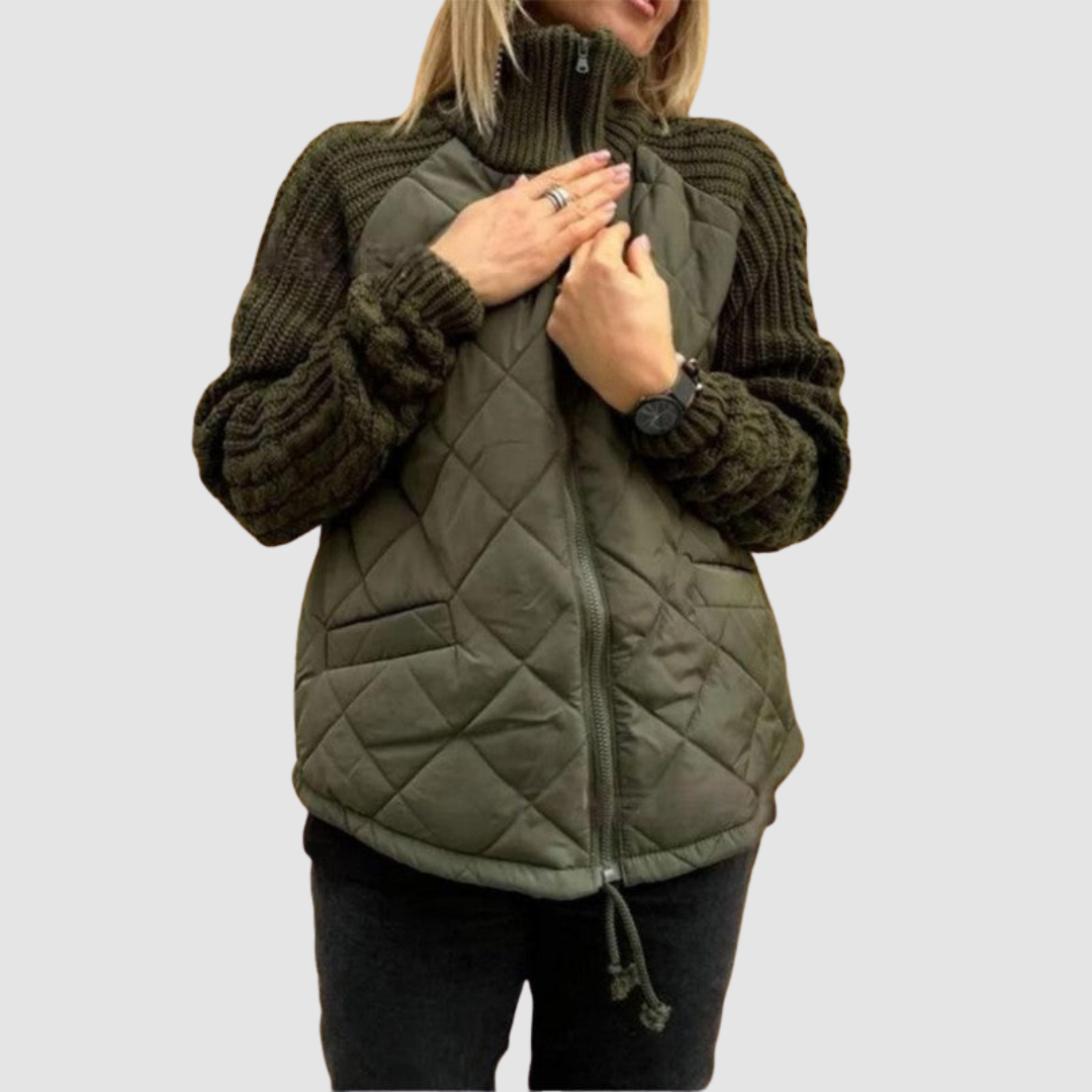 Felicity – Quilted Patchwork Knit Sleeve Jacket