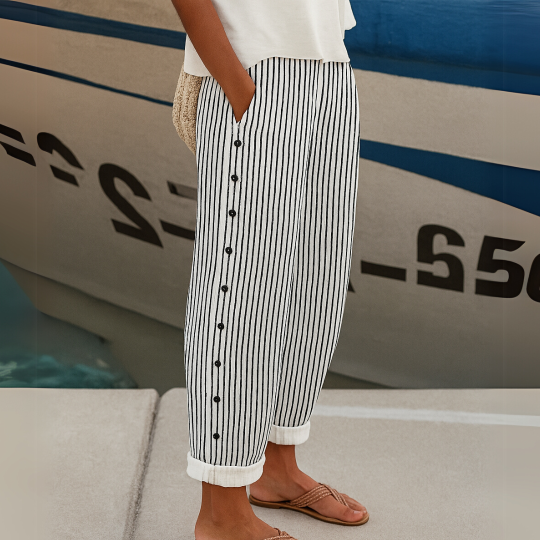 Evelyn | Striped Loose-Fit Trousers