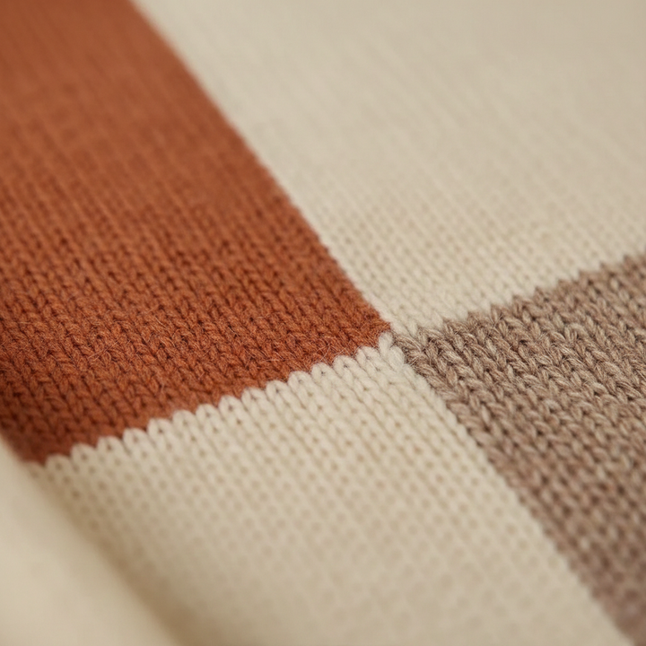 Rhona – Colour Block Turtleneck Jumper