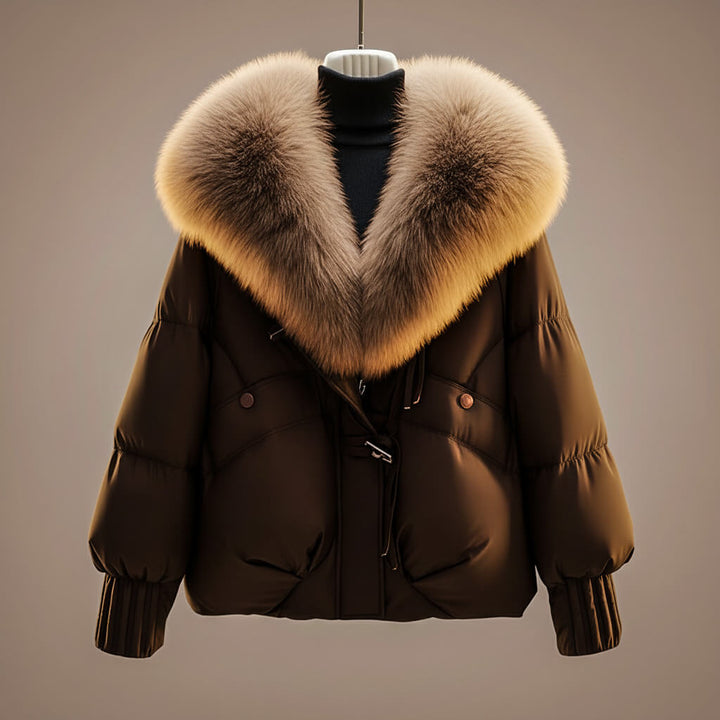 Rhiannon – Padded Jacket with Statement Faux-Fur Collar