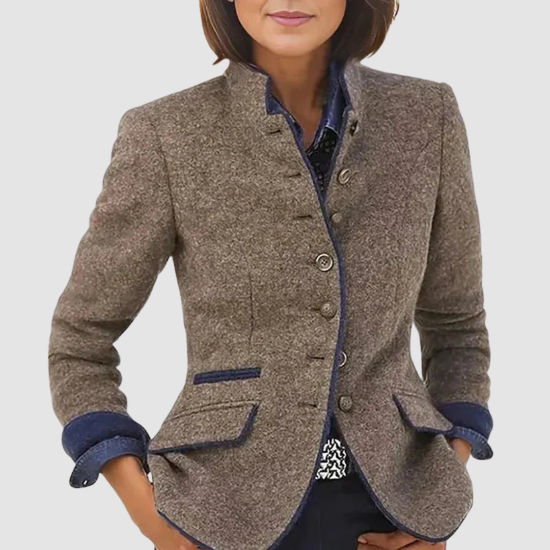 Millicent – Timeless Tailored Stand Collar Blazer