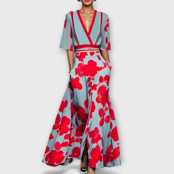 Marielle | Elegant Floral Wallet Dress