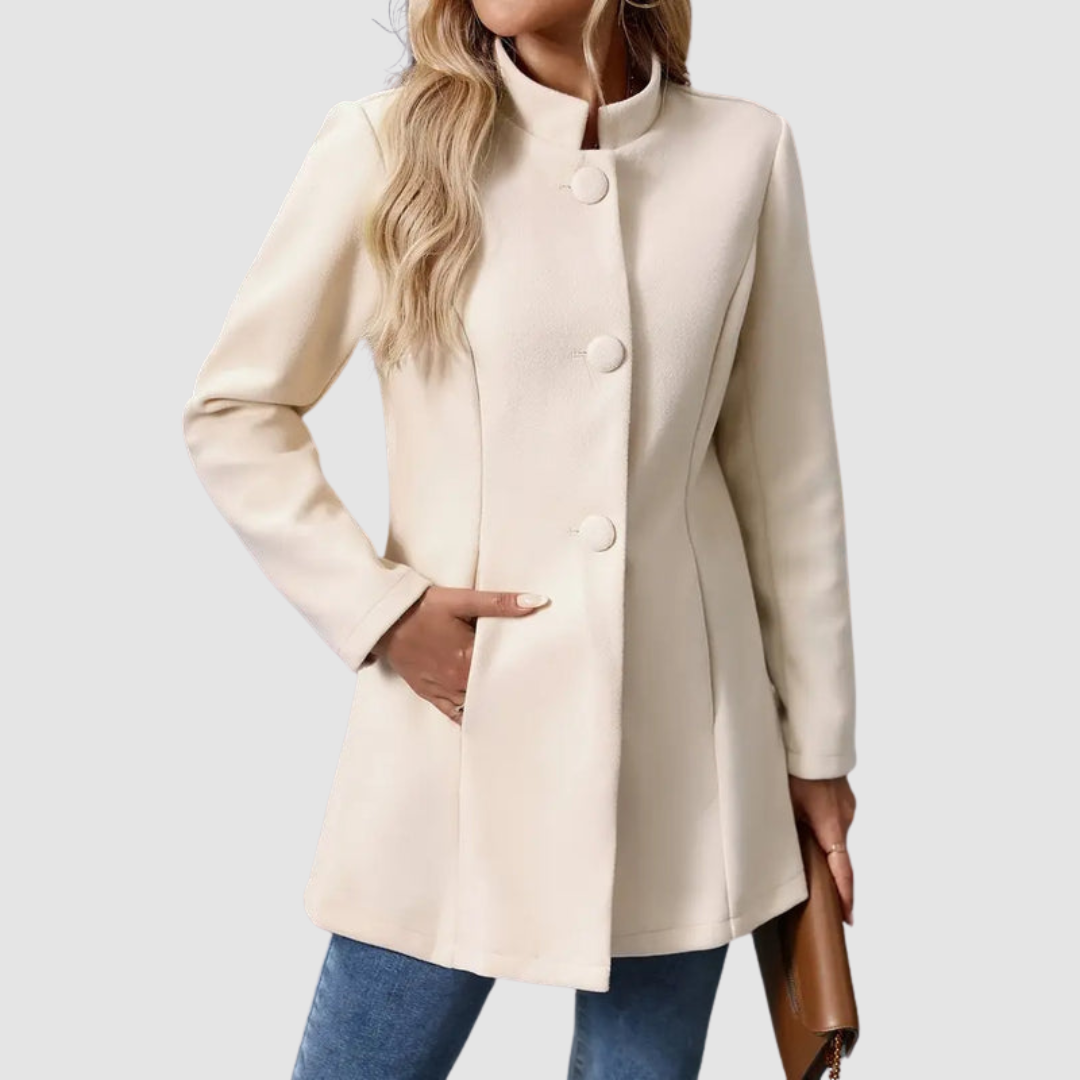 Annette – Timeless Elegant Stand Collar Coat