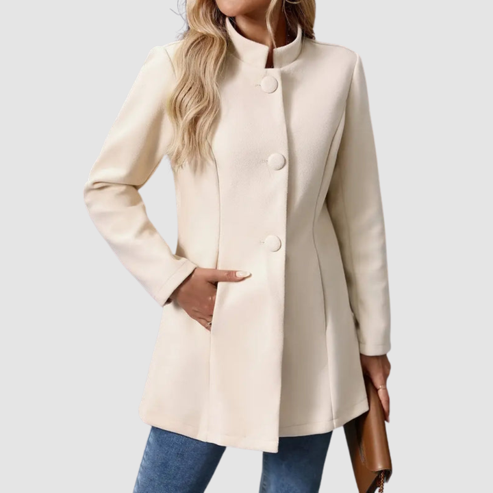 Annette – Timeless Elegant Stand Collar Coat