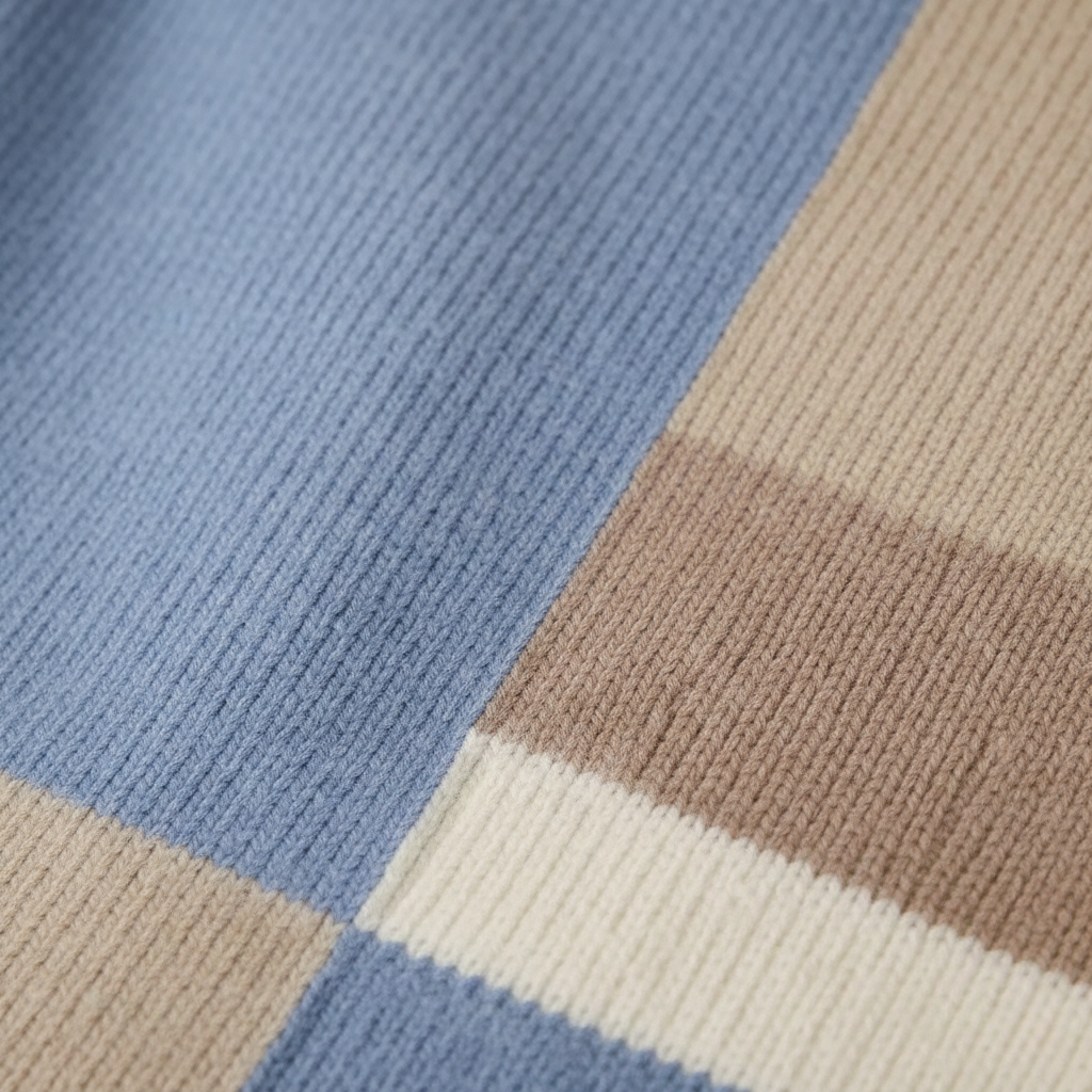 Muriel – Colour Block Turtleneck Knit Jumper